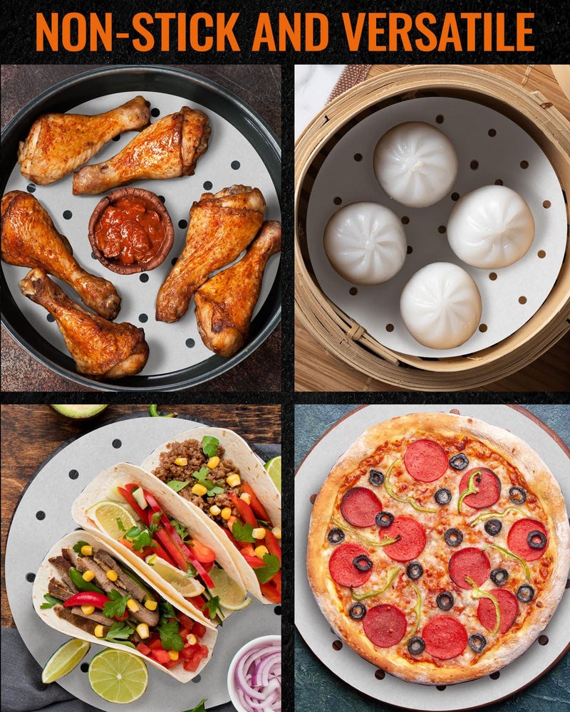 INFRAOVENS 7.5 inch Parchment Paper Rounds Compatible with Instant Pot RIO, Smart, Duo Nova, Duo Evo, Sheets for Baking, For Pressure Cooker, Air Fryers, Springform Pans, Non-Stick Small Pre-Cut Paper Liners - Image 2